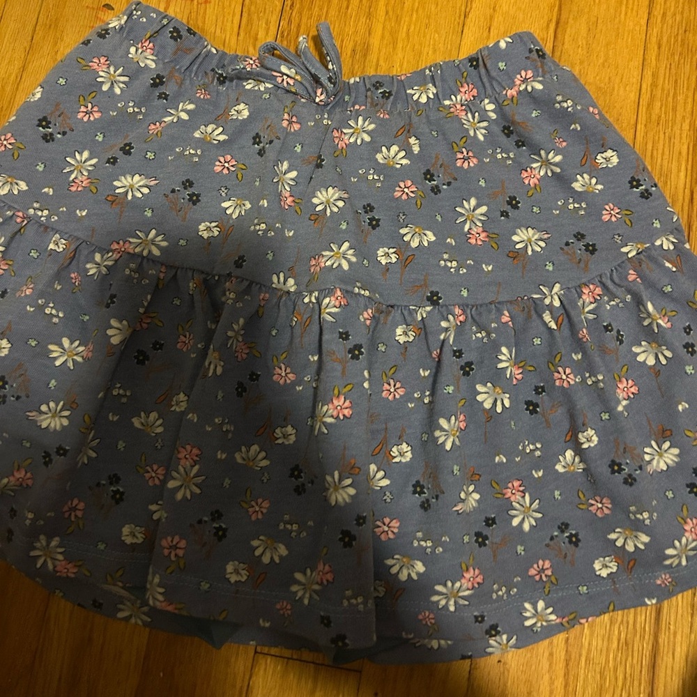 btween Blue Floral Skirt
